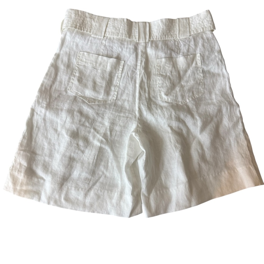 MNG Mango 100% Linen Belted
Bermuda Shorts in White sz 4 - Picture 4 of 8
